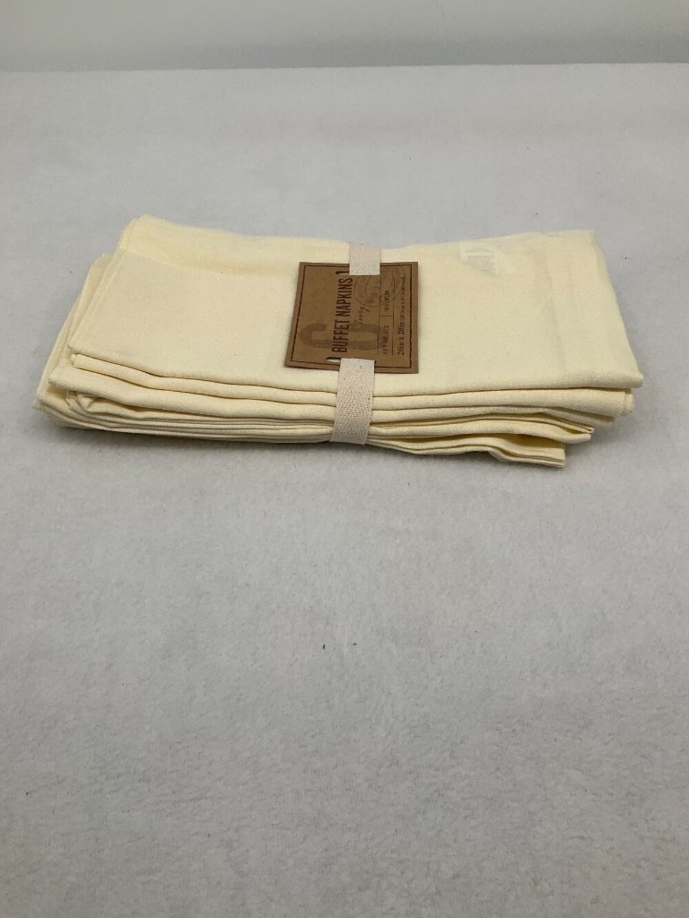 World Market Set of 6 Ivory Buffet Napkins NEW 20" X 20" - Picture 5 of 6